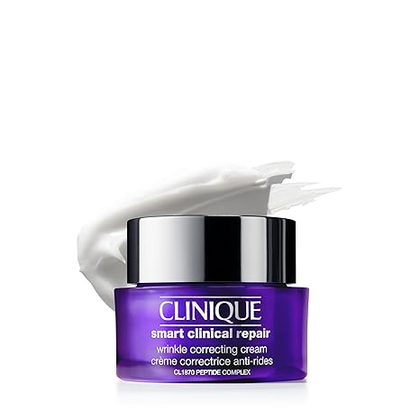 Clinique Smart Clinical Repair Wrinkle Correcting Anti Aging Face Cream With Hyaluronic Acid + Peptides For All Skin Types | Hydrating