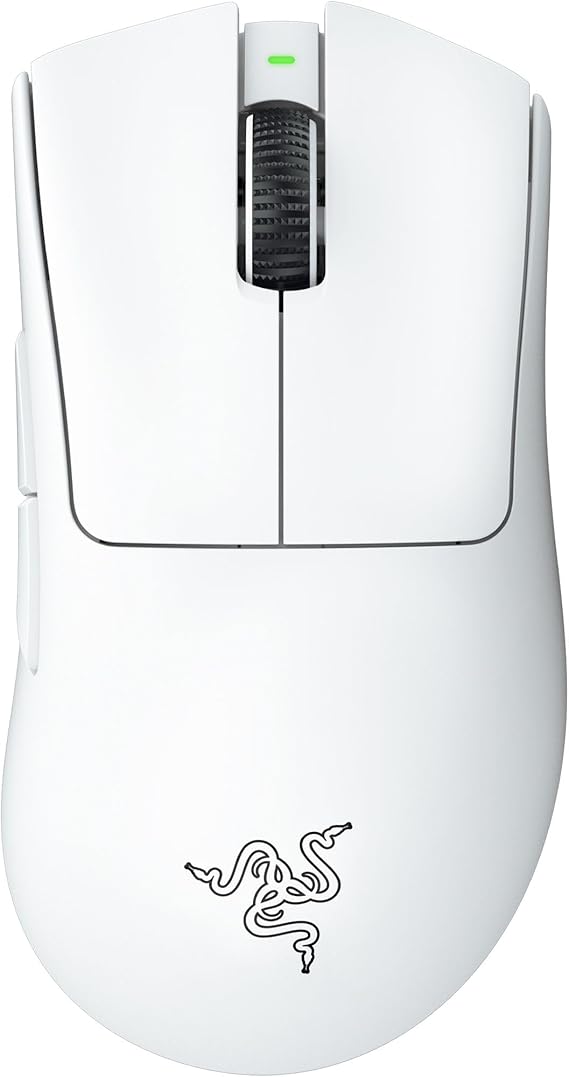 Razer DeathAdder V3 Pro - Lightweight Wireless Ergonomic Esports Mouse (63g Lightweight Design, Focus Pro 30K Optical Sensor, Mouse Switches Gen-3, HyperSpeed Wireless) White