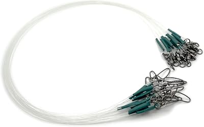 YOTO Fluorocarbon Leader - 612PCS Fishing Leader with Swivel and Snap, 100% Fluorocarbon Line for Saltwater and Freshwater Fishing