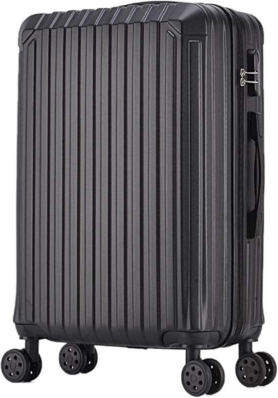 Luggage Travel Gear Suitcase with Spinner Wheels Hardshell Lightweight Rolling Suitcases for Business Travel(Black,20in)