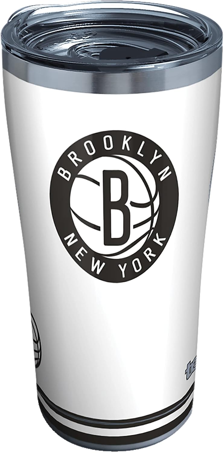 Tervis NBA Brooklyn Nets Arctic Triple Walled Insulated Tumbler, 20oz, Stainless Steel