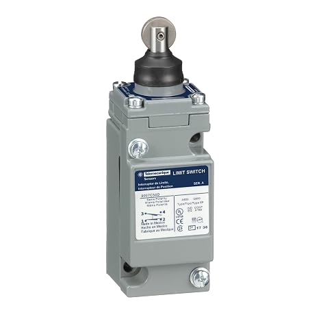 Telemecanique Sensors 9007C54D Heavy Duty NEMA Limit Switch, Full Size, 1 Pole, Top Roller Plunger Head