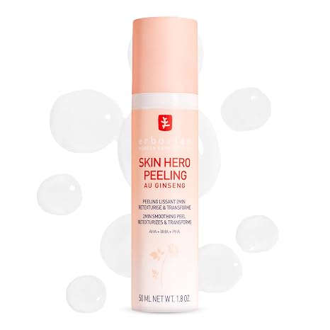 Erborian Skin Hero, Facial Peel with White Ginseng Complex - Home Face Peel Mask Retexturizes, Transforms Texture & Appearance of Fine Lines - Reduces Pores & Imperfections - Korean Skincare - 1.8 Oz