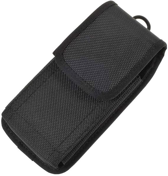 Nylon Case Cover Strap with 2 Belt Loops Vertical and Horizontal Fit for Nokia E72 Devices - Black