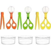 9 Pcs Bug Catcher Set, Insect Catching Tool Set, Outdoor Exploration Kit for Nature Study, Includes 3 Observation Containers with Tweezer Tools in Yellow Green Orange Colours
