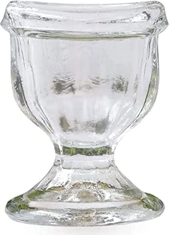 Glass Eye Wash Cups Transparent 1pcs | Eye Cleaner Solution for Tired Eyes, Eyestrain, Makeup, and Dust | Eye-shaped rim for eye rinse and cleansing. (0.33oz)