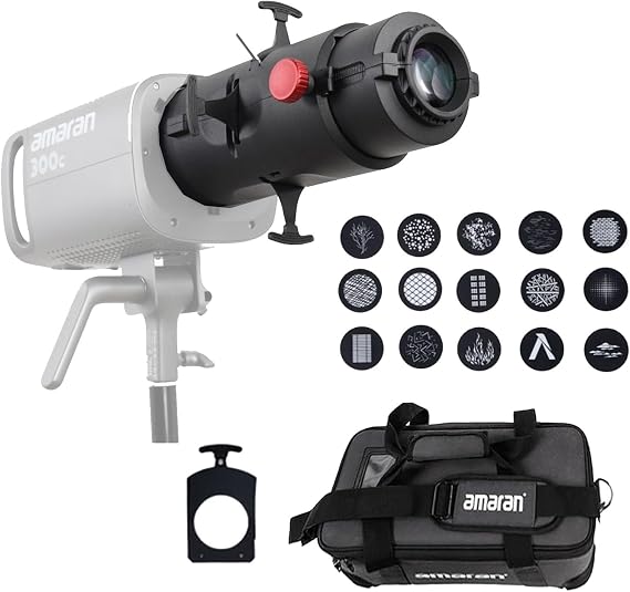 Aputure Amaran Spotlight SE 36 Lens Kit with Carrying Bag, Projection Lens Modifier for Amaran 300C Amaran 150C Amaran 200X S 200d S 60X S Aputure 300X