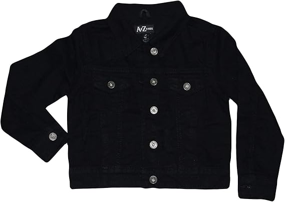 A2Z Kids Girls Denim Jacket Jet Black Ripped Jeans Jackets Fashion Coat 3-13 Years
