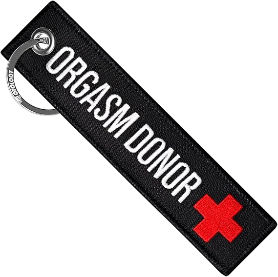 MotoLoot Keychain for Motorcycles, Scooters, Cars and Gifts (Orgasm Donor)