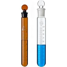 10PCS Test Tube With Stopper And Scale Thickened Round Bottom(25ml Brown 10pcs)