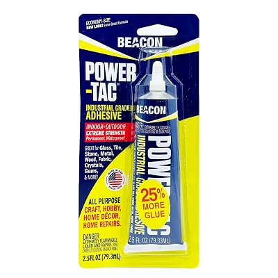 BEACON Power-Tac - The Ultimate All-Purpose Glue with Superior Strength, Low Odor, and Fast 10-Minute Dry Time, 2.5-Ounce