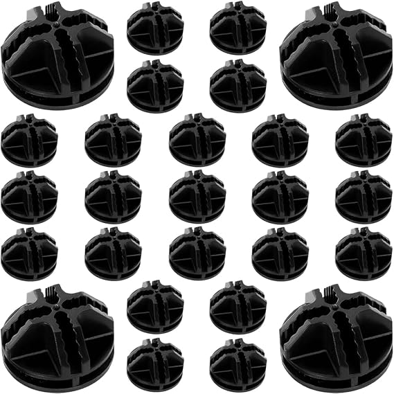 30Pcs Wire Cube Connectors, Wire Grid Cube Organizer Connector Plastic Storage Cube Connectors for Modular Closet Storage Organizer and Wire Grid Cube Storage Shelving, Black