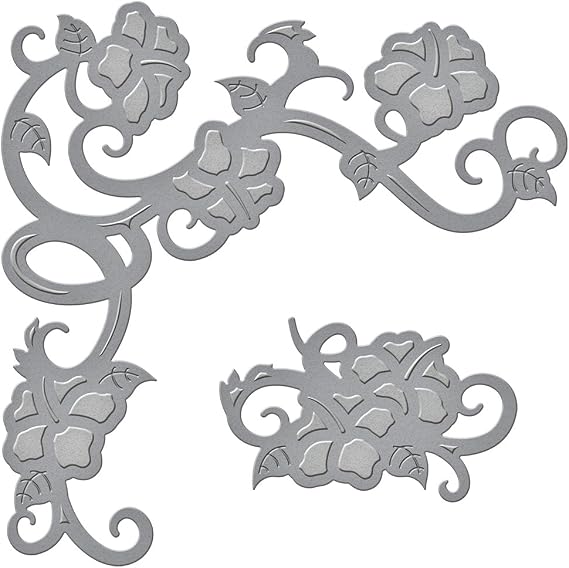 Spellbinders S2-068 Die D-Lites Hibiscus Corner Etched/Wafer Thin Dies