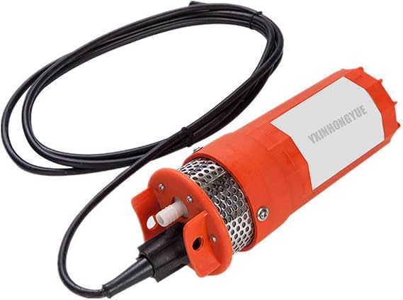 100W Solar DC Submersible Deep Well Water Pump, 24v Flow 6LPM Submersible Well booster Pump with max head 70m Compact size Energy saving for Irrigation, farm, ranch(orange)