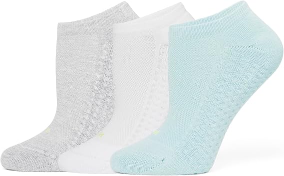 HUE Womens Air Cushion No Show Sock 3 Pair Pack