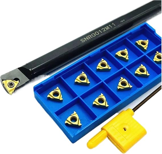 SNR0012M11 SNR0008K11 SNR0010K11 SNR0013N11 SNR0016Q11 Internal Thread Turning Tool Handle 10PCS MMT11IR AG60 Carbide Insert SNR(MMT11IR AG60 UE6020)