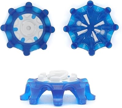 50pcs Golf Shoes Spikes Includes A Wrench Fast Twist Studs Cleats Compatible with Most Golf Shoes(Blue)