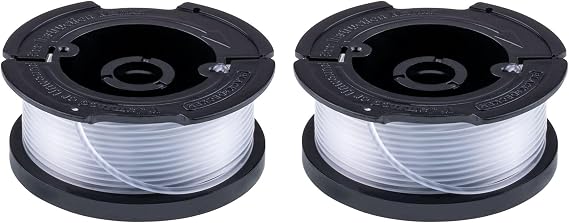 Black+Decker Genuine OEM Authentic Weed Eater String, Trimmer Line Replacement Spool, Autofeed 30 ft, 0.065-Inch, 2-Pack (AF-100-2)