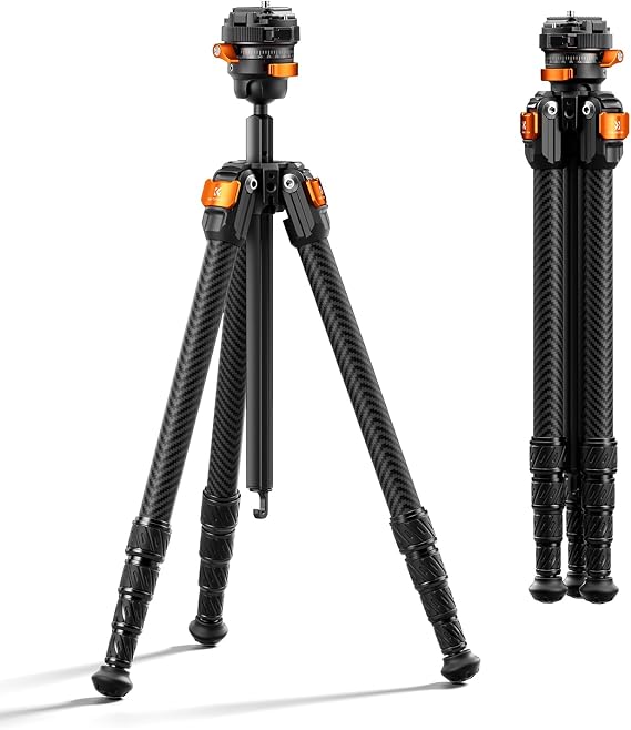K&F CONCEPT 60" Carbon Fiber Travel Tripod for Camera