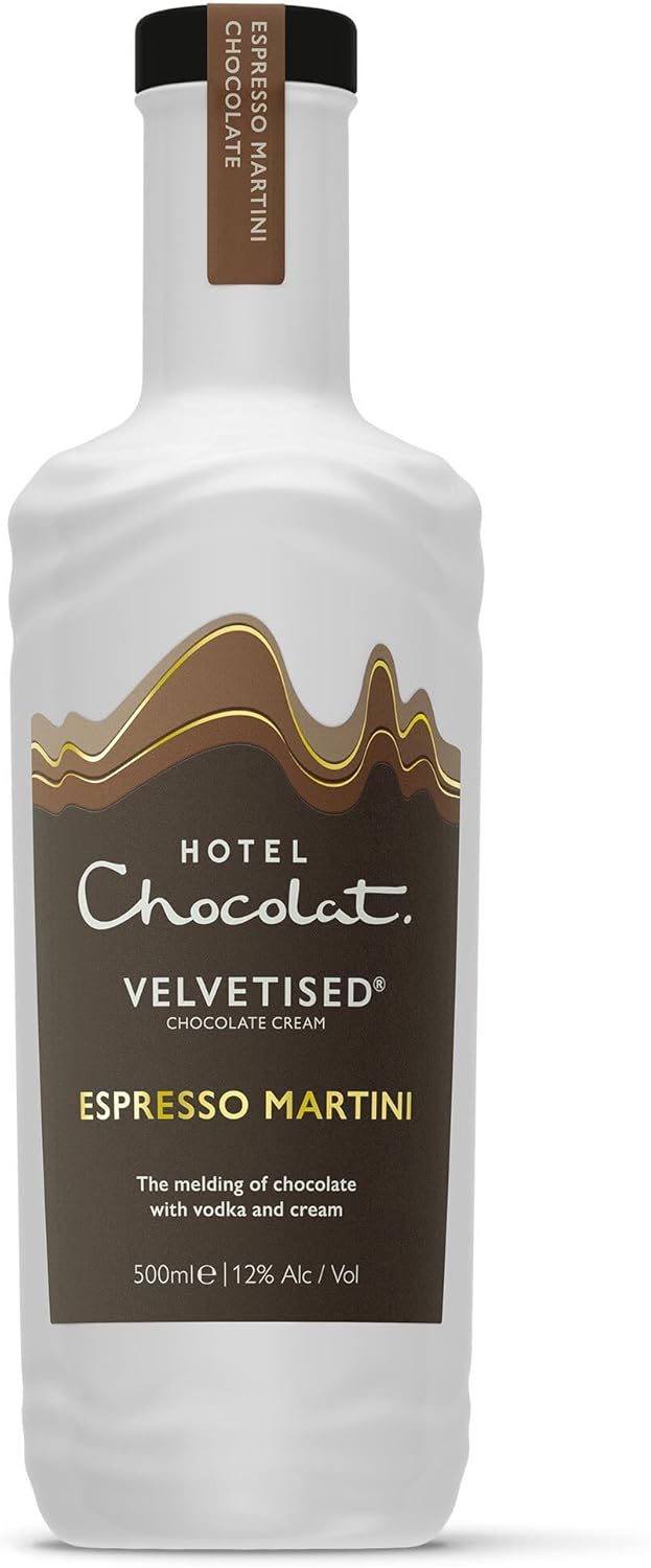 Hotel Chocolat Vodka Espresso Martini Chocolate Velvetised Cream - Award-Winning Chocolate Cream, 500ml, 12% vol - Great Over Ice Or In Hot Chocolate And Cocktails