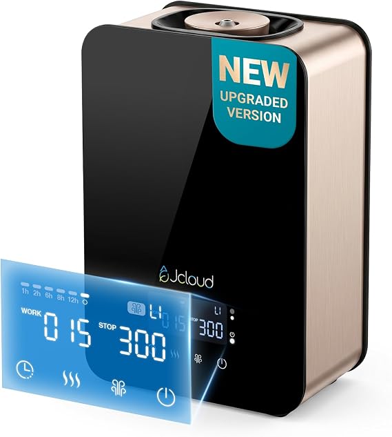 JCLOUD Waterless Essential Oil Diffuser for Whole Home, Upgraded V2, Black