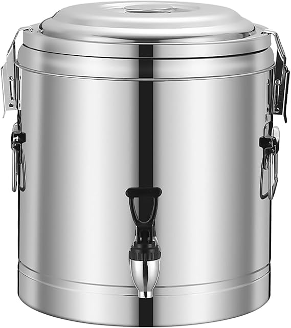 Stainless Steel Thermal Drink Dispenser - 304 Insulated Beverage Container With Tap For Hot & Cold Water, Ideal For Catering, Tea, Coffee, Soup(Size:10L)