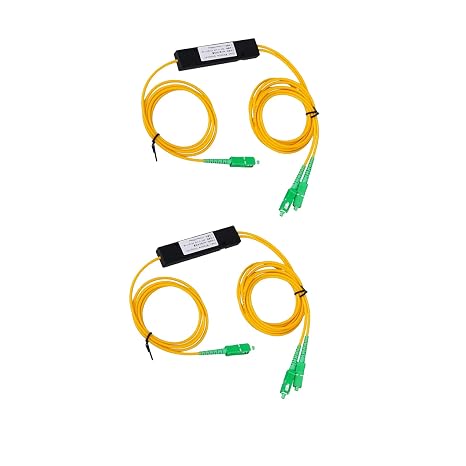 1x2 SC/APC Fused Fiber Optical Splitter, Singlemode, 2pcs