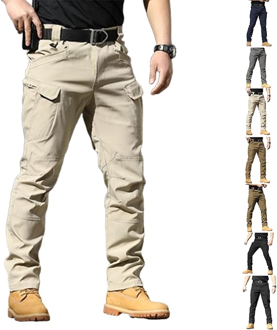 Flexcamo Tactical Pants,Multi Pockets Stretch Waterproof Quick Dry Work Pants