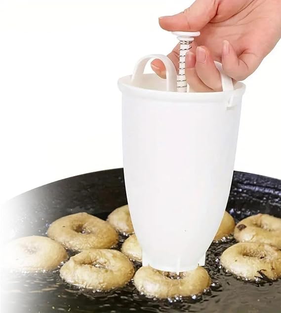 Portable Donut Maker Donut Cutter Baking Tool Plastic Dough Dispenser DIY Fried Donut Mould for Making Kitchen Pastry