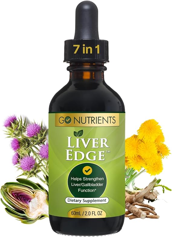Go Nutrients Liver Edge Drops - Liver Cleanse Detox & Repair, Milk Thistle