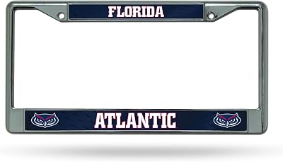 Rico Industries NCAA Unisex-Adult Standard Chrome License Plate Frame