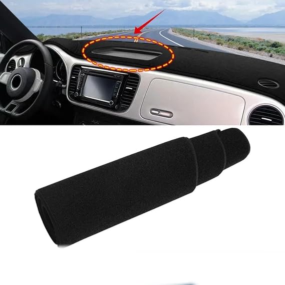 Car Dashboard Cover Anti-Scratch Dash Cover Interior Dash Covers - for VW New Beetle 2012 2013 2014 2015 2016 2017 2018 2019, A No Table Black