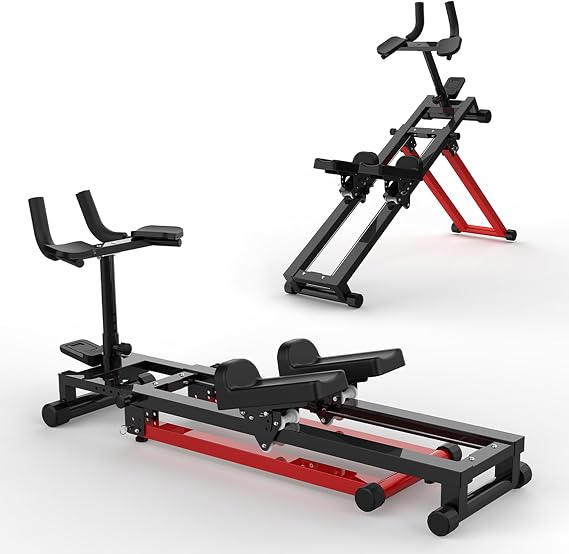 3-in-1 Multifunctional Crawling Stepper, Adjustable Back Stretcher & Ab Trainer Home Gym Equipment for Full-Body Core, Back & Glute Workout