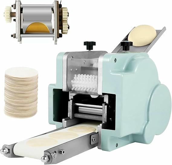 Dumpling Wrapper Maker, Electric Automatic Dumpling Skin Machine, 140W, 50-60 Pieces/Min, Ideal for Commercial & Home Use
