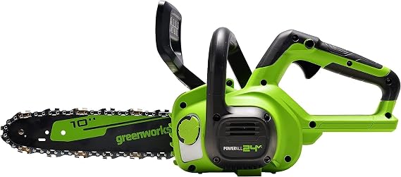 Greenworks 24V 10 in Cordless Compact Electric Chainsaw, Tool Only