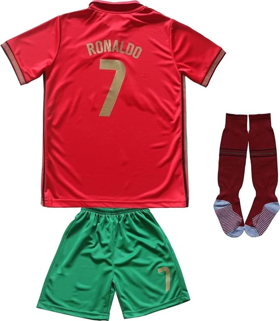 LeenBD #7 Goat Kids Football Soccer Jersey/Shorts/Socks Kit Youth Sizes