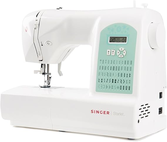 Singer 6660 Computerised Sewing Machine, Metal, White, Mint Panel, One Size