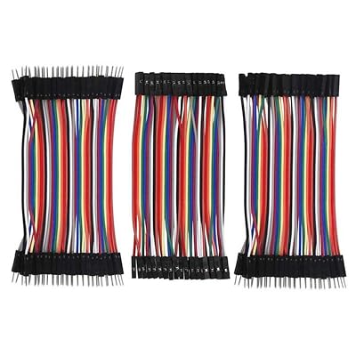 SHILLEHTEK 120pcs 10cm Multicolored Jumper Wire 40pin Male to Female, 40pin Male to Male, 40pin Female to Female Breadboard Compatible Jumper Wires for Arduino and Raspberry Pi Projects