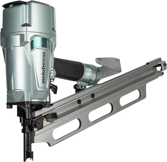 Metabo HPT Framing Nailer | High Grade Aluminum Magazine | Pneumatic | Framing Nails 2-Inch to 3-1/4-Inch | Rafter Hook | NR83A5(S1) | High Grade Aluminum Magazine, Rafter Hook Included, Cylinder Valve Drive, Durable Construction Tool, Power Nailers
