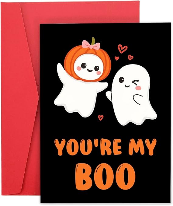 AMBREGRISSUN Fathers Day Card for Husband from Wife Goth Anniversary Cards for Wife Husband - Dark Romance, Spooky Basket Stuffers for Him Her, Romantic Birthday Card for Boyfriend Girlfriend