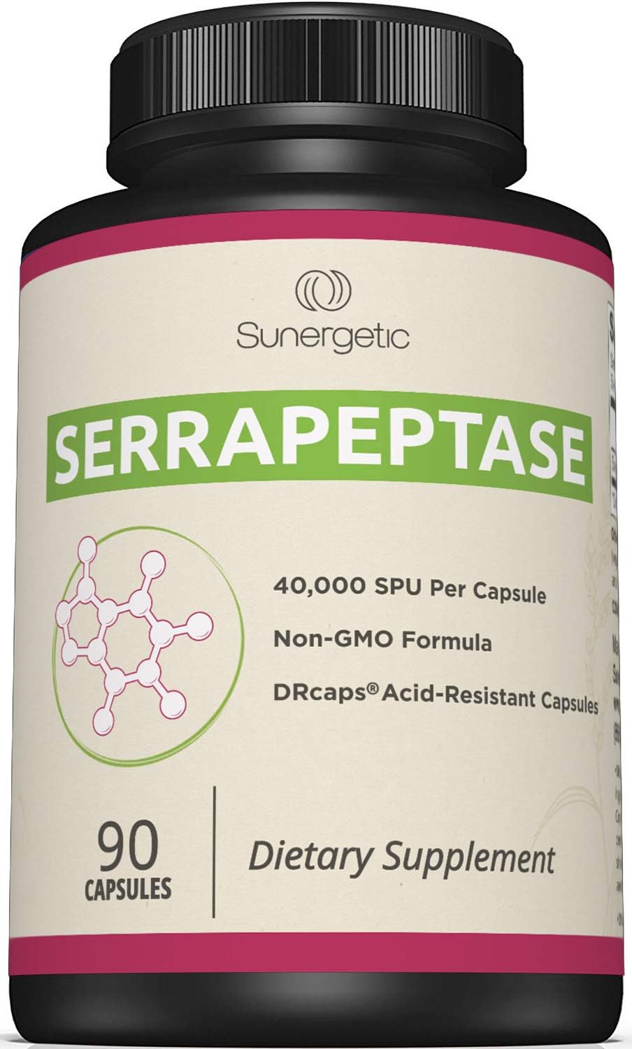 Premium Serrapeptase Enzyme Supplement – Helps Support Sinus Health – Powerful Serrapeptase Enzymes Formula – 40,000 SU Per Capsule- 90 Enteric Coated Serrapeptase Capsules