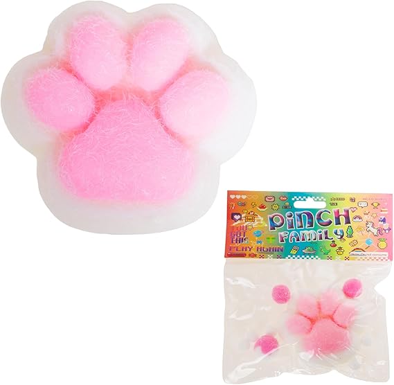1pcs 3.15in Big Squishy,Cat Paw Squishy Toys,Cute Kawaii fufu Squishies,Sticky Squeeze Fur Ball,Jelly Kitty Funny Fidget 36 Months +Toys Novelty Things Suitable for Adults Kids