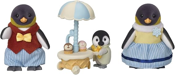 Calico Critters Penguin Family - Set of 4 Collectible Doll Figures for Ages 3+