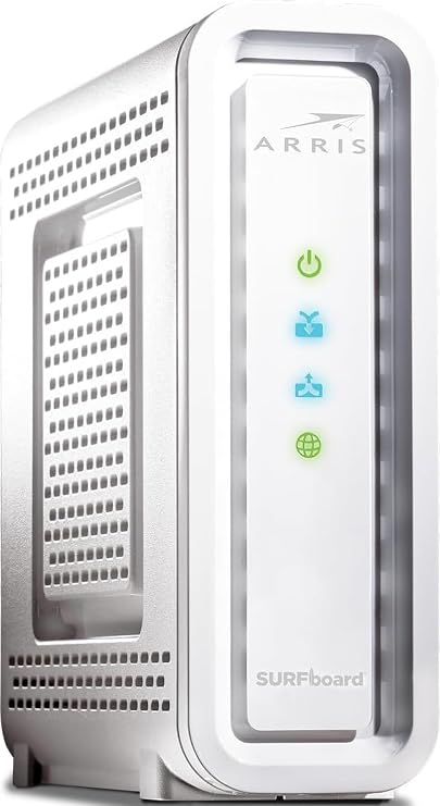 ARRIS (SB6190) - Cable Modem - DOCSIS 3.0 32x8 Gigabit Modem, [Check with your provider for compatibility]1 Gbps Port, 800 Mbps Max Speed, White