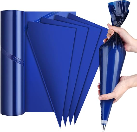 ELECLAND 50Pcs Disposable Piping Bags, Dark Blue