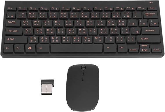 Zyyini Chinese English Keyboard, 78 Keys 2.4G Traditional Character Keyboard, Thin Lightweight Silent Keyboard Mouse Combos,for Laptop Computer