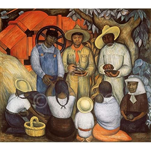 Picture Peddler Triumph of The Revolution- Distribution of Food Diego Rivera Mexican Mexico Print Poster 30x27
