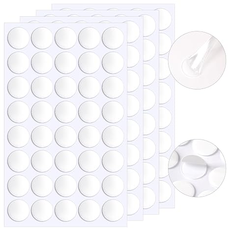 JANYUN 140 Pcs Clear Sticky Tack Dots, 25 mm Putty Clear Tape for Crafts