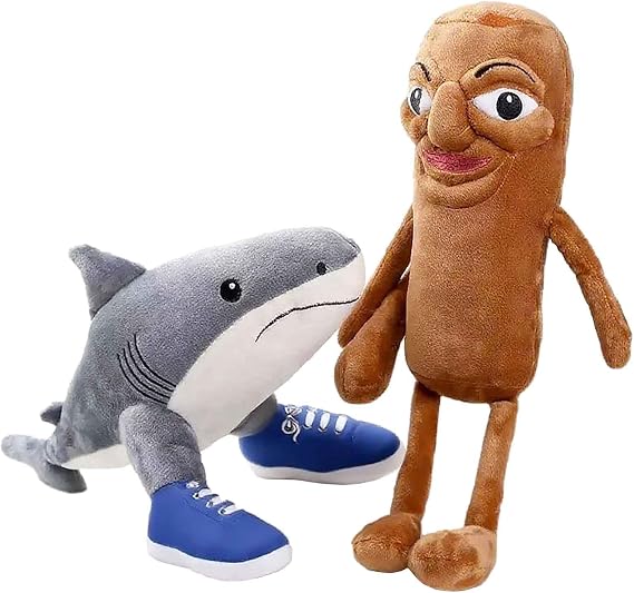 2PC 18in Tung Tung Tung Sahur Plushies, Italian Brainrot Figures, Steal A Brainrot Toys, 14in Tralalero Tralala, Kids Birthday Gifts for Party Favors Decorations
