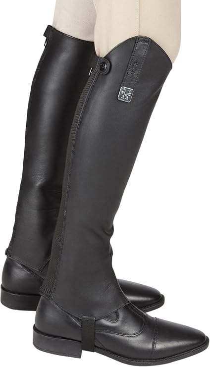 Ultra Soft Custom Fit Along with Flexibility & Stability Premium Leather Half Chaps Maximum Grip & Durability Upper Swagger Tab & Metal Pendant